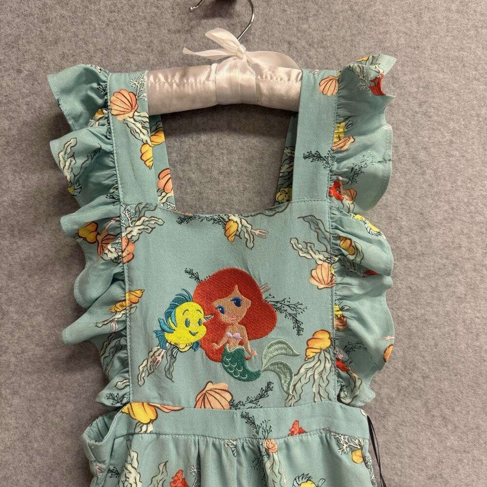BoxLunch x Disney Little Mermaid Ariel Toddler Ruffle Romper Girls Size 4T NWT - Picture 2 of 8